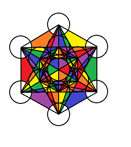colorful geometric hexagon